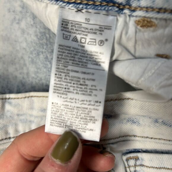 OLD NAVY | Rockstar Super Skinny Raw Hem Stone Washed Jeans Size 10 - Picture 3 of 8